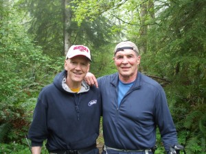 Boone Kirkman and Clay Moyle on a hike, 2013