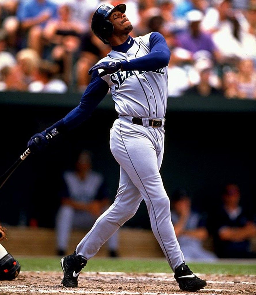 Ken Griffey Jr. hitting a home run